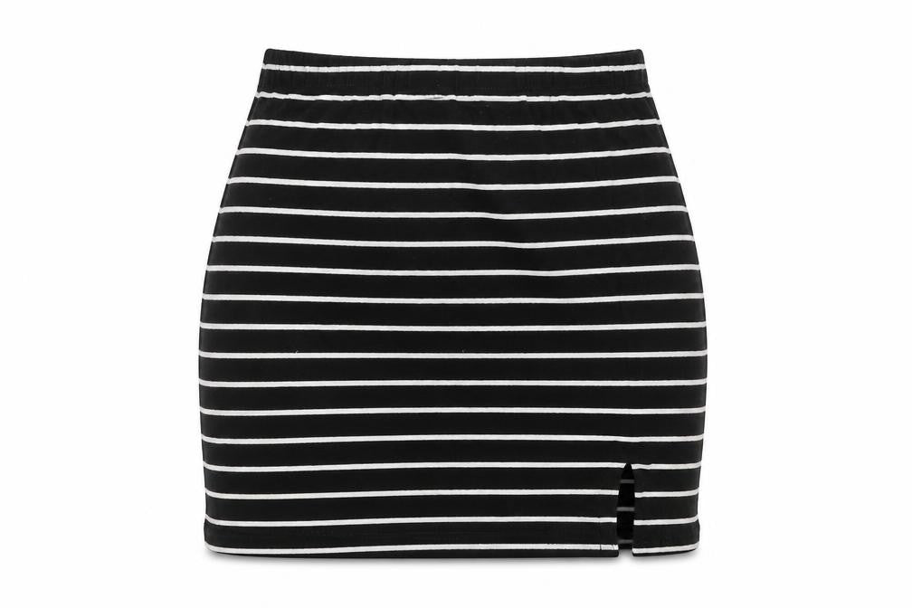 Atmosphere Womens Multicoloured Striped Cotton Bandage Skirt Size 8