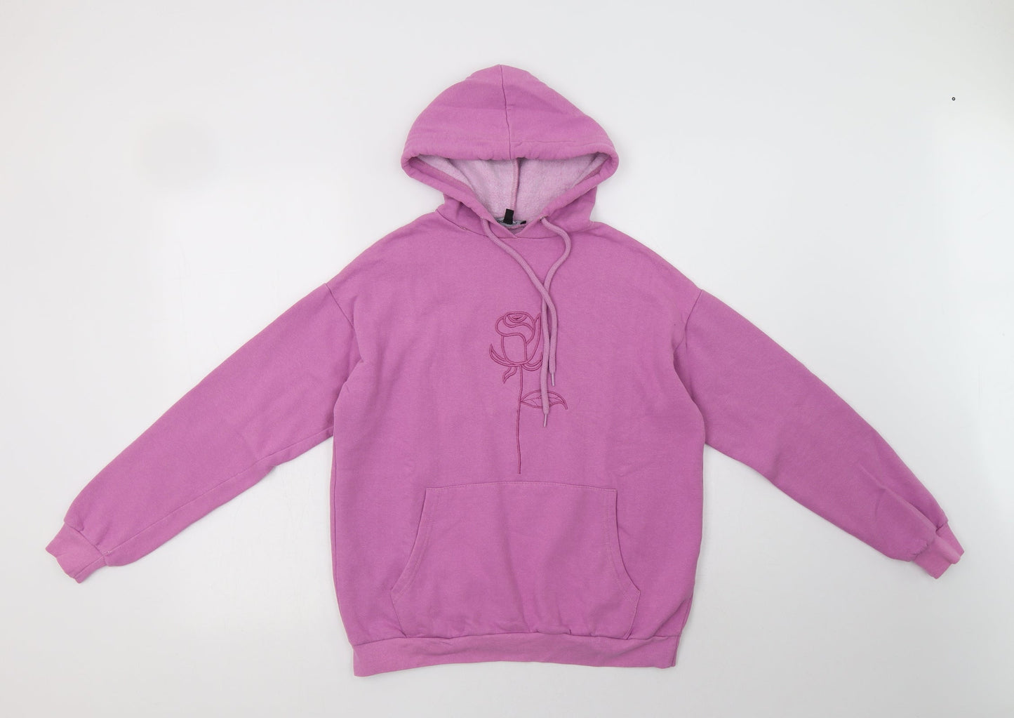 Boohoo Womens Purple  Cotton Pullover Hoodie Size 8   - Rose