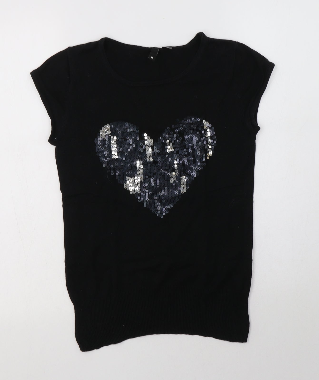 Womens UK Size 8 H&M Black Pullover Jumper