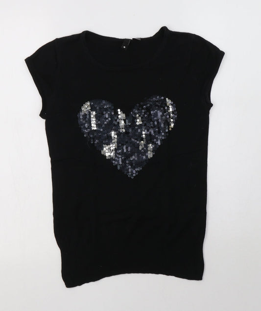 Womens UK Size 8 H&M Black Pullover Jumper