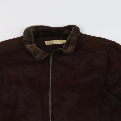EWM Womens Brown Paisley  Jacket  Size M  Zip