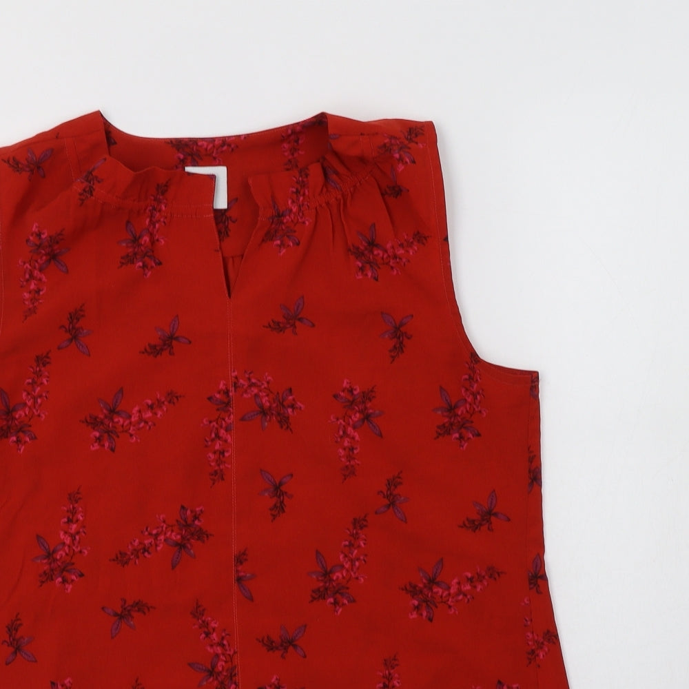 Womens UK Size S CAbi Red Basic Blouse