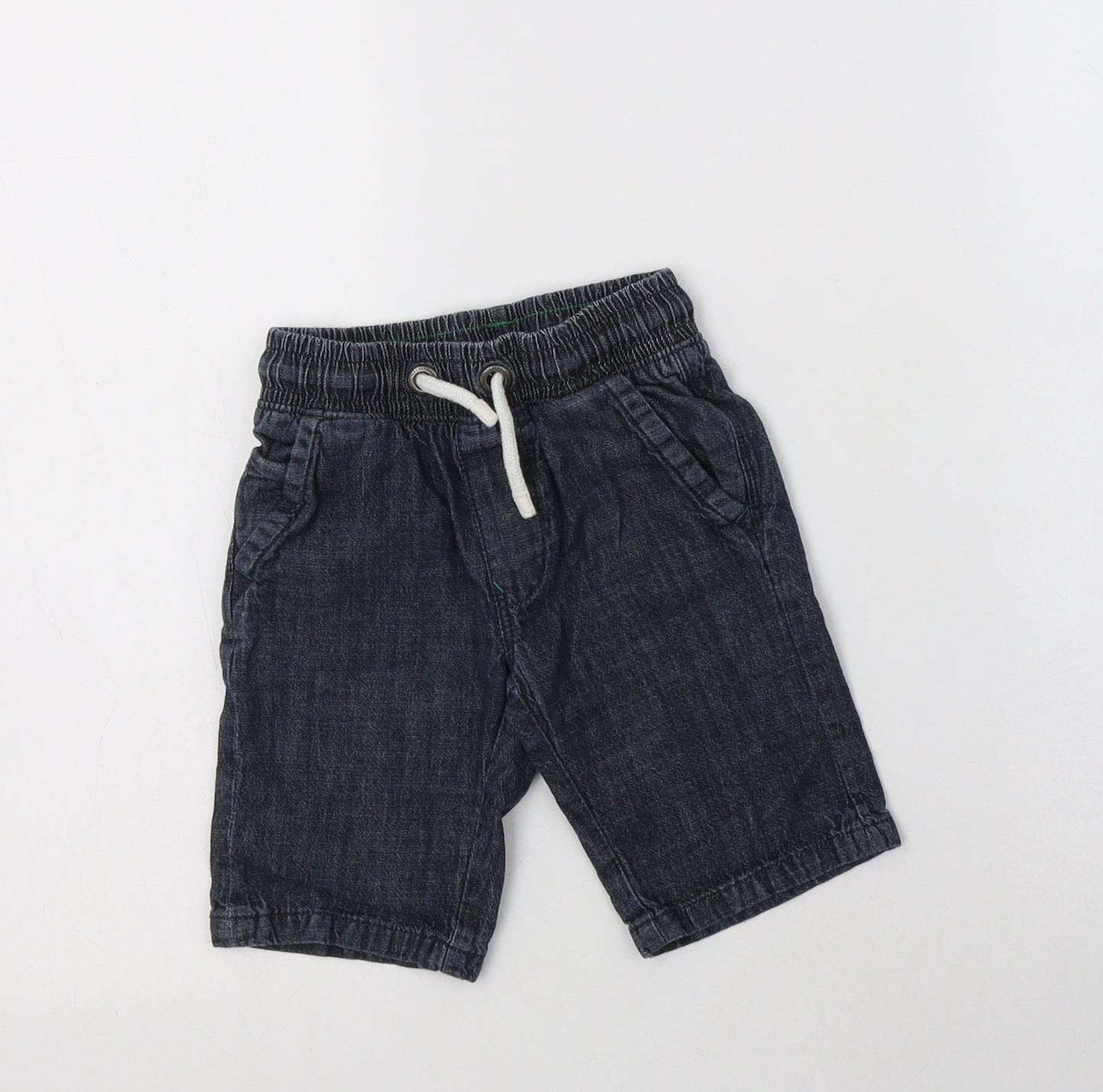 NEXT Boys Blue  Cotton Bermuda Shorts Size 5 Years  Regular Drawstring