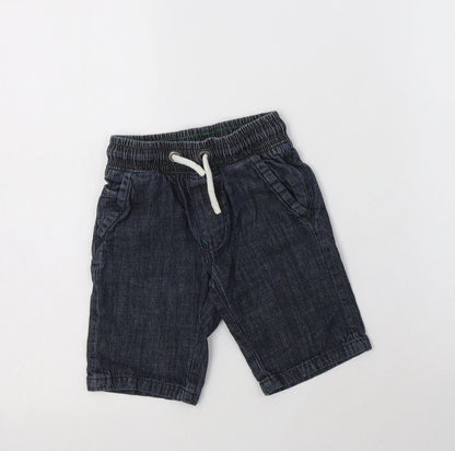 NEXT Boys Blue  Cotton Bermuda Shorts Size 5 Years  Regular Drawstring