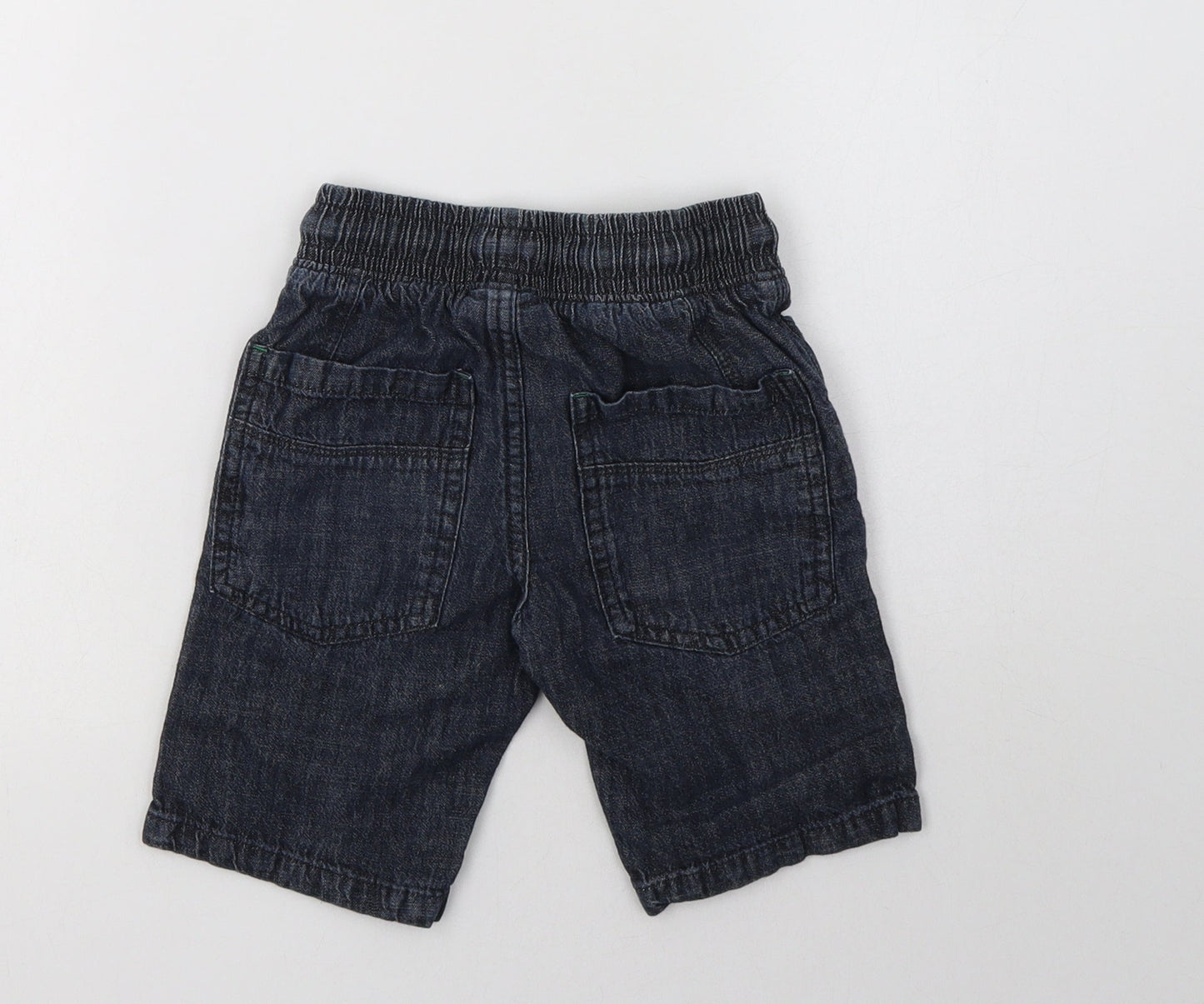 NEXT Boys Blue  Cotton Bermuda Shorts Size 5 Years  Regular Drawstring