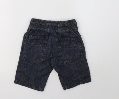 NEXT Boys Blue  Cotton Bermuda Shorts Size 5 Years  Regular Drawstring