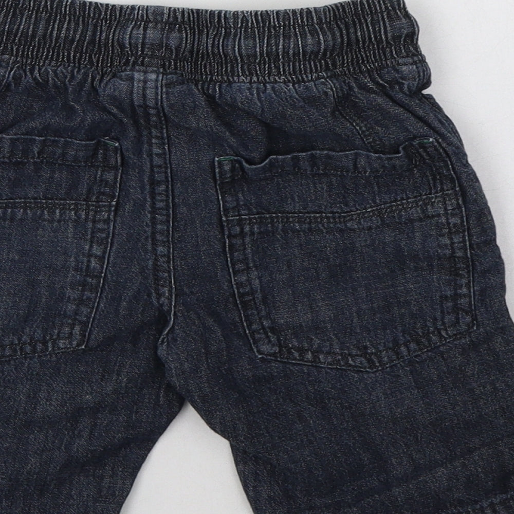 NEXT Boys Blue  Cotton Bermuda Shorts Size 5 Years  Regular Drawstring