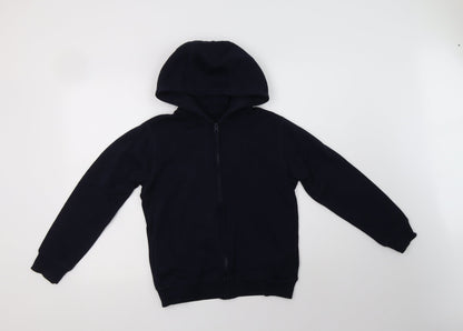 Matalan Girls Blue  Cotton Full Zip Hoodie Size 12 Years  Zip - School Wear