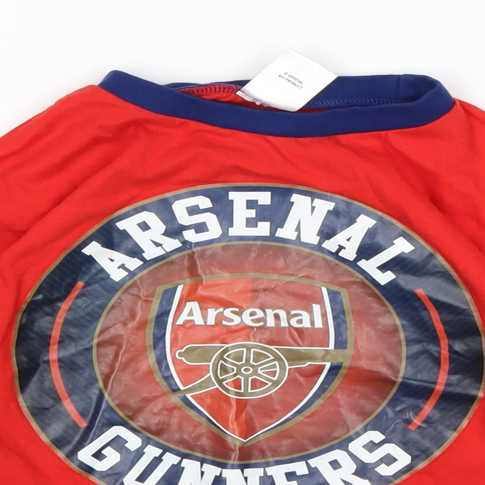 Arsenal Boys Red  Cotton  Pyjama Top Size 7-8 Years   - Arsenal