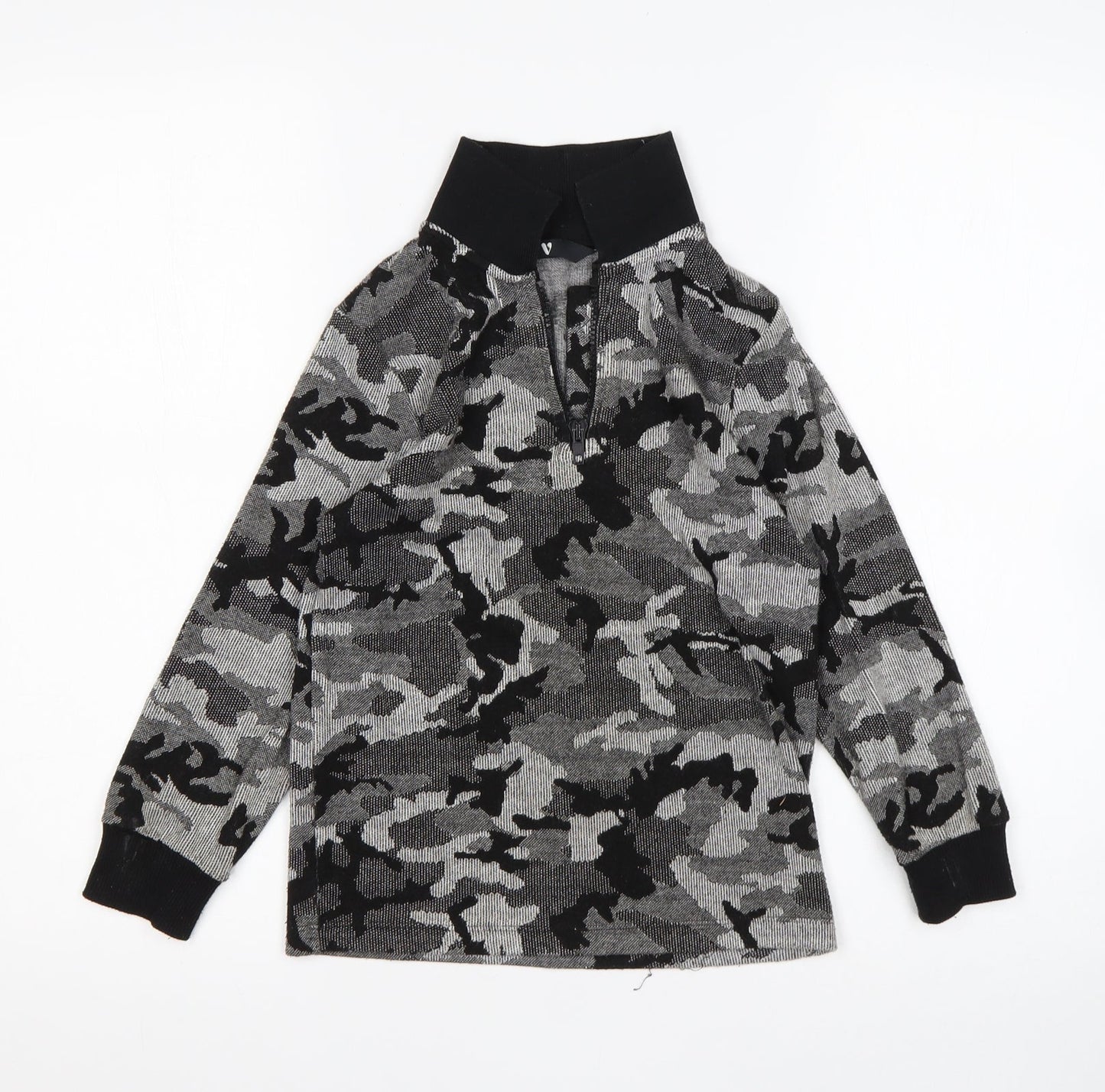 Very Boys Multicoloured Camouflage Viscose Pullover Sweatshirt Size 7 Years