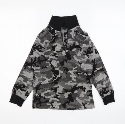 Very Boys Multicoloured Camouflage Viscose Pullover Sweatshirt Size 7 Years