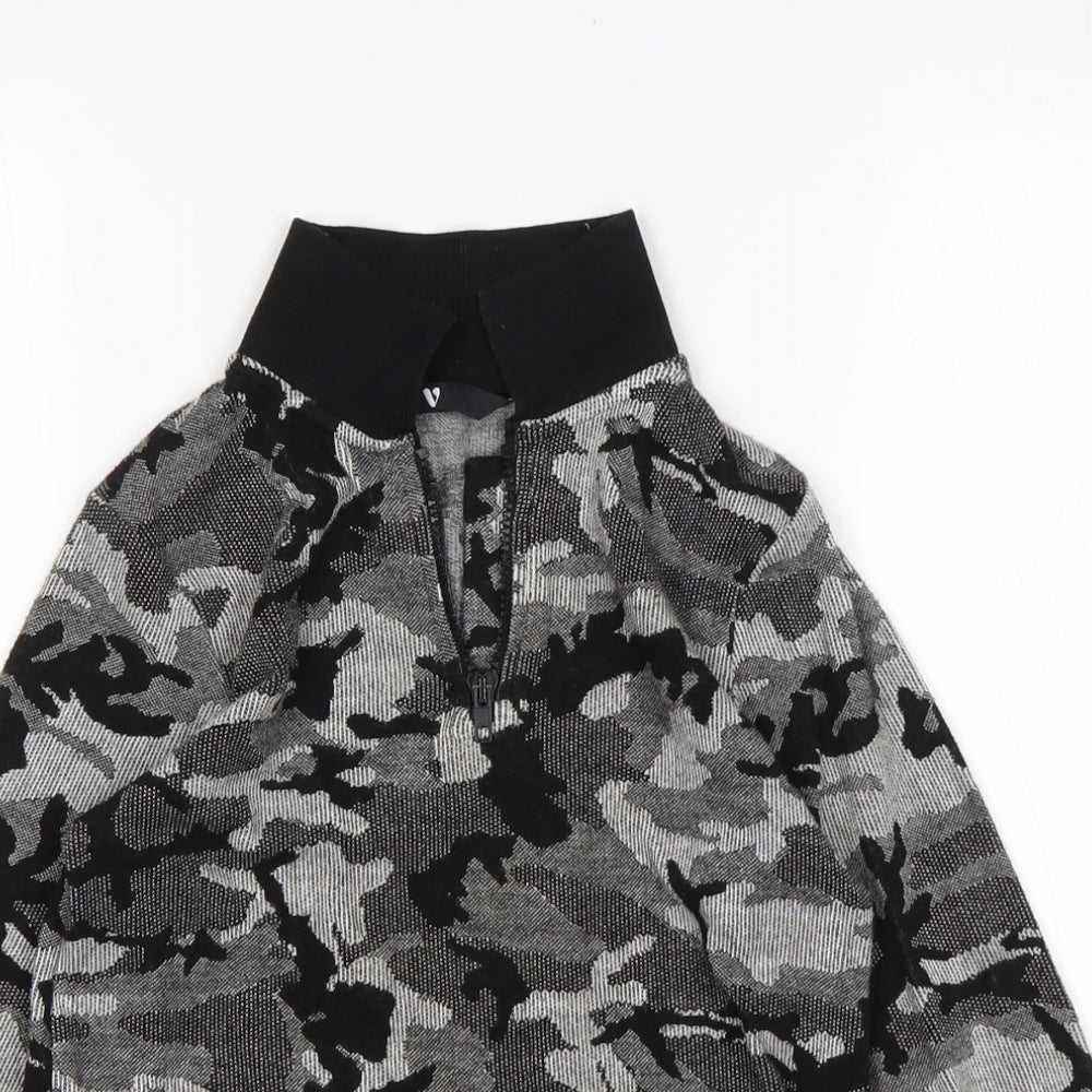Very Boys Multicoloured Camouflage Viscose Pullover Sweatshirt Size 7 Years