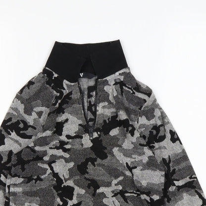 Very Boys Multicoloured Camouflage Viscose Pullover Sweatshirt Size 7 Years