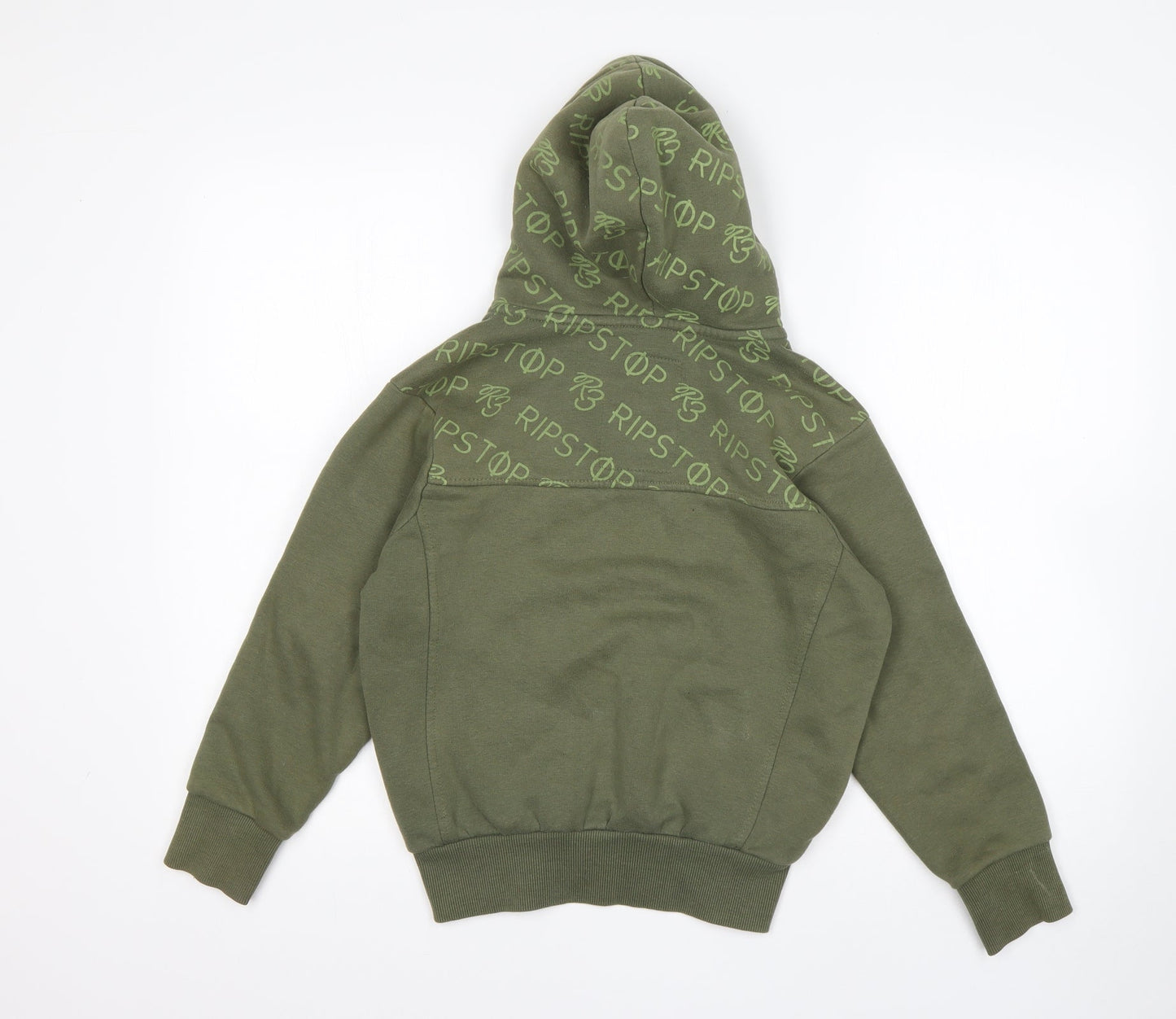S3 Boys Green  Cotton Pullover Hoodie Size S