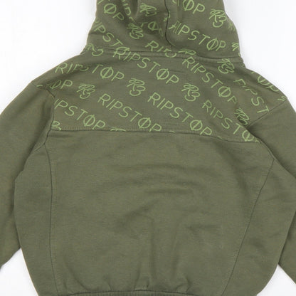 S3 Boys Green  Cotton Pullover Hoodie Size S