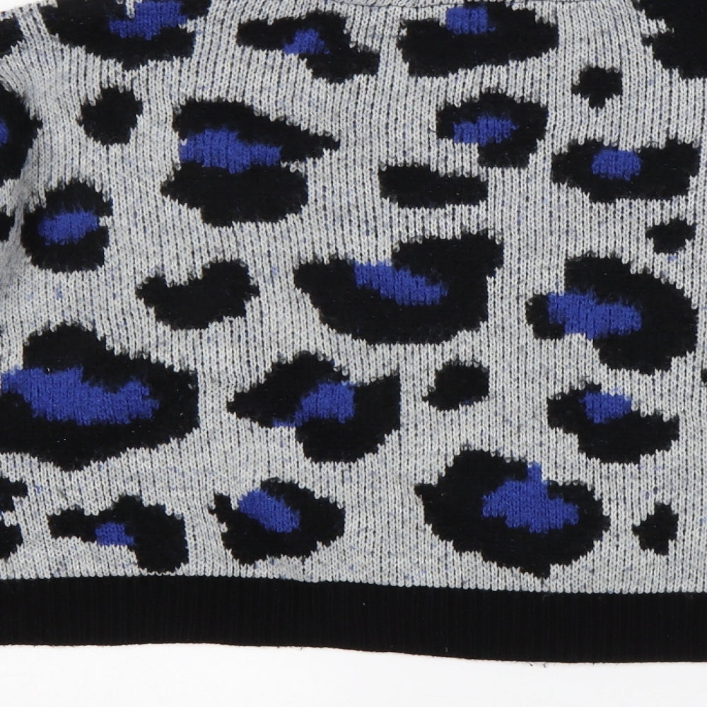 Primark Womens Multicoloured Round Neck Camouflage Acrylic Pullover Jumper Size XS