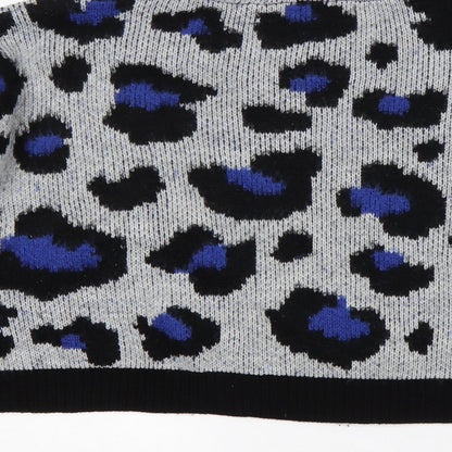 Primark Womens Multicoloured Round Neck Camouflage Acrylic Pullover Jumper Size XS