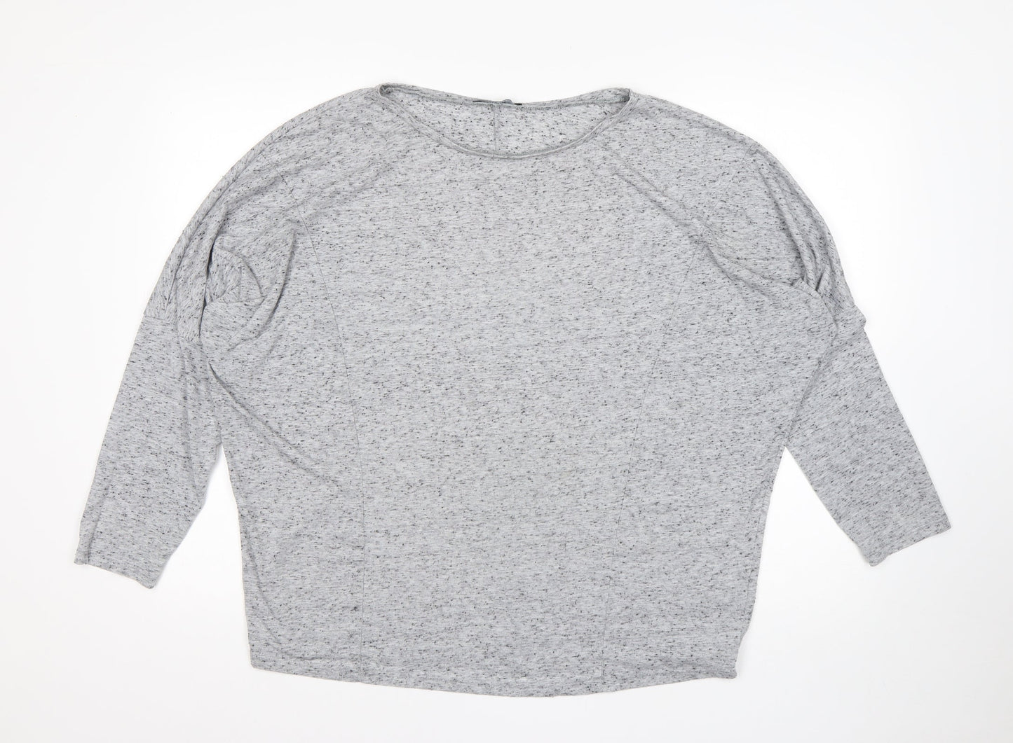 George Womens Grey Round Neck  Polyester Pullover Jumper Size 16