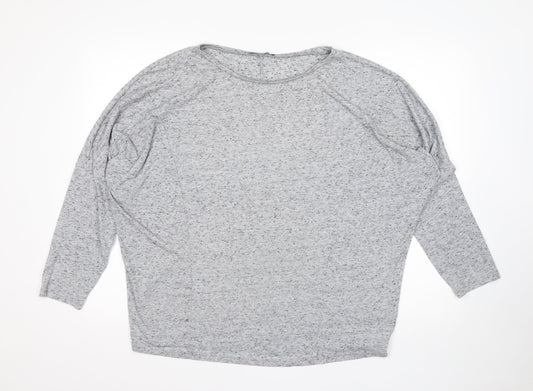 George Womens Grey Round Neck  Polyester Pullover Jumper Size 16
