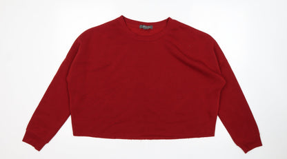 Primark Womens Red  Polyester Pullover Sweatshirt Size S   - cropped