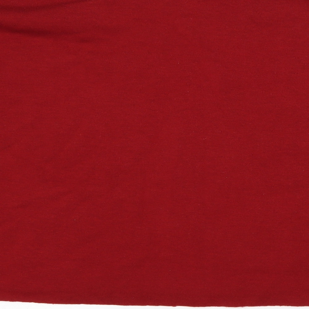 Primark Womens Red  Polyester Pullover Sweatshirt Size S   - cropped