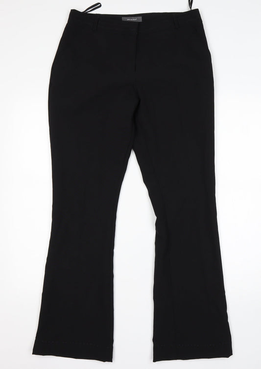 Primark Womens Black  Polyester Trousers  Size 10 L30 in Regular