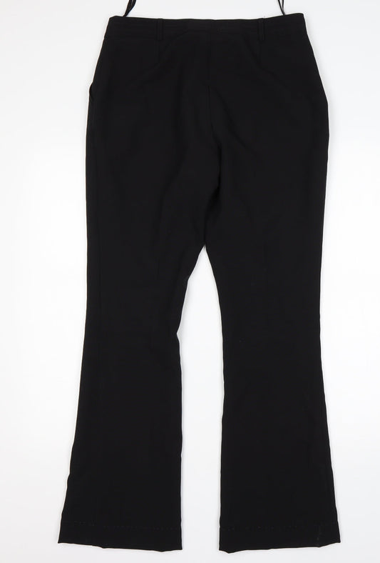 Primark Womens Black  Polyester Trousers  Size 10 L30 in Regular