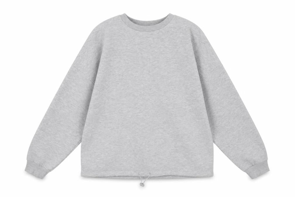 Front view of Primark women’s grey polyester pullover sweatshirt, size XS