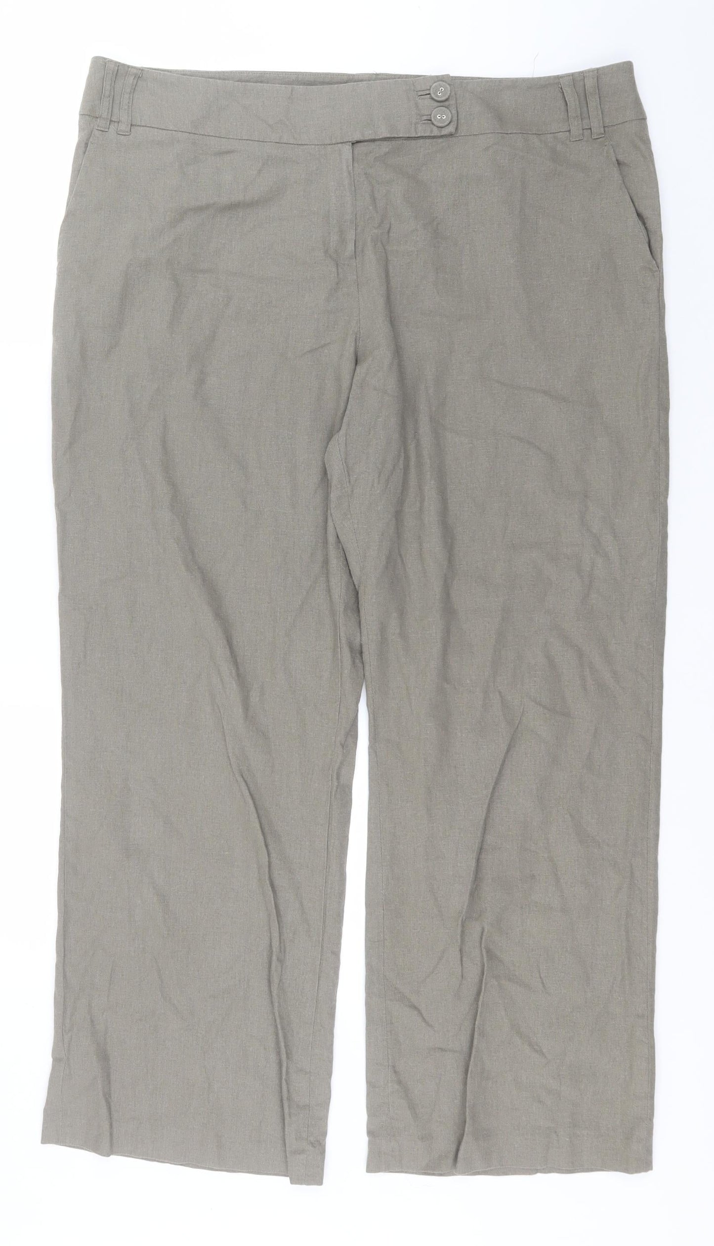 Womens UK Size 20 BHS Regular Fit  Beige Trousers