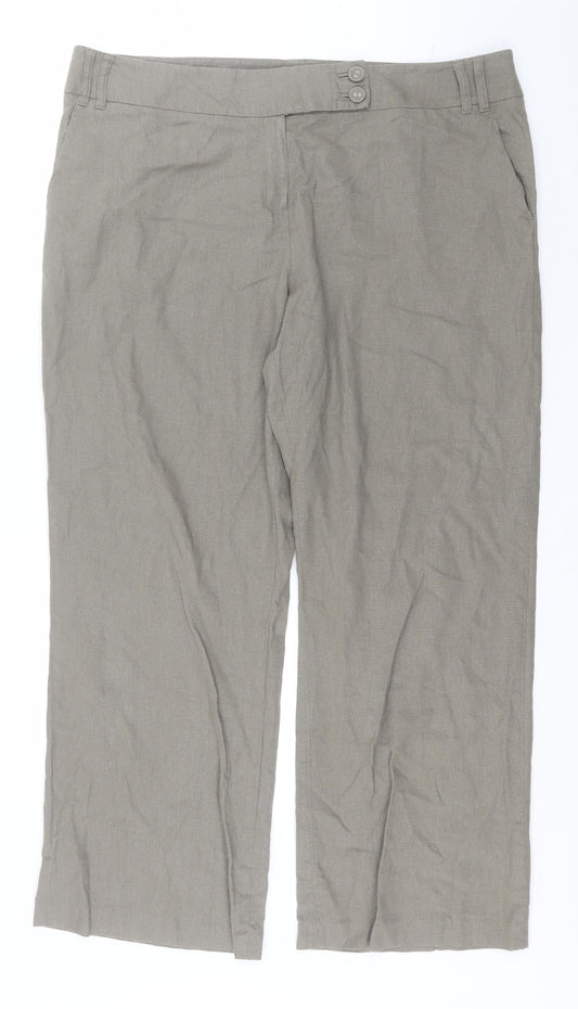 Womens UK Size 20 BHS Regular Fit  Beige Trousers