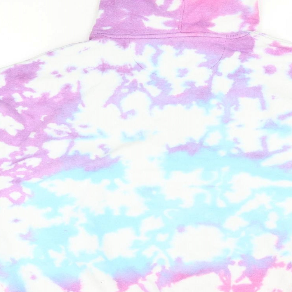 Preworn Womens Pink Geometric Cotton Pullover Hoodie