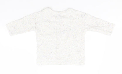 F&F Baby White  Cotton Basic T-Shirt Size 0-3 Months Round Neck  - I'm a Dude