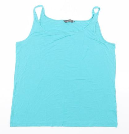 Womens UK Size 20 Bonmarché Green Basic Tank