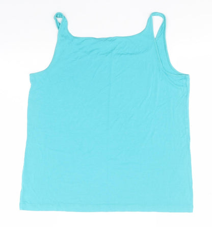 Womens UK Size 20 Bonmarché Green Basic Tank
