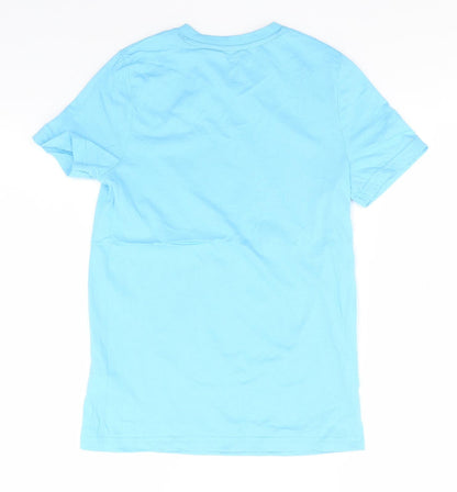 F&F Boys Blue  Cotton Basic T-Shirt Size 10-11 Years Round Neck  - Miami, Dinosaurs