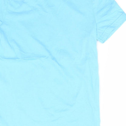 F&F Boys Blue  Cotton Basic T-Shirt Size 10-11 Years Round Neck  - Miami, Dinosaurs