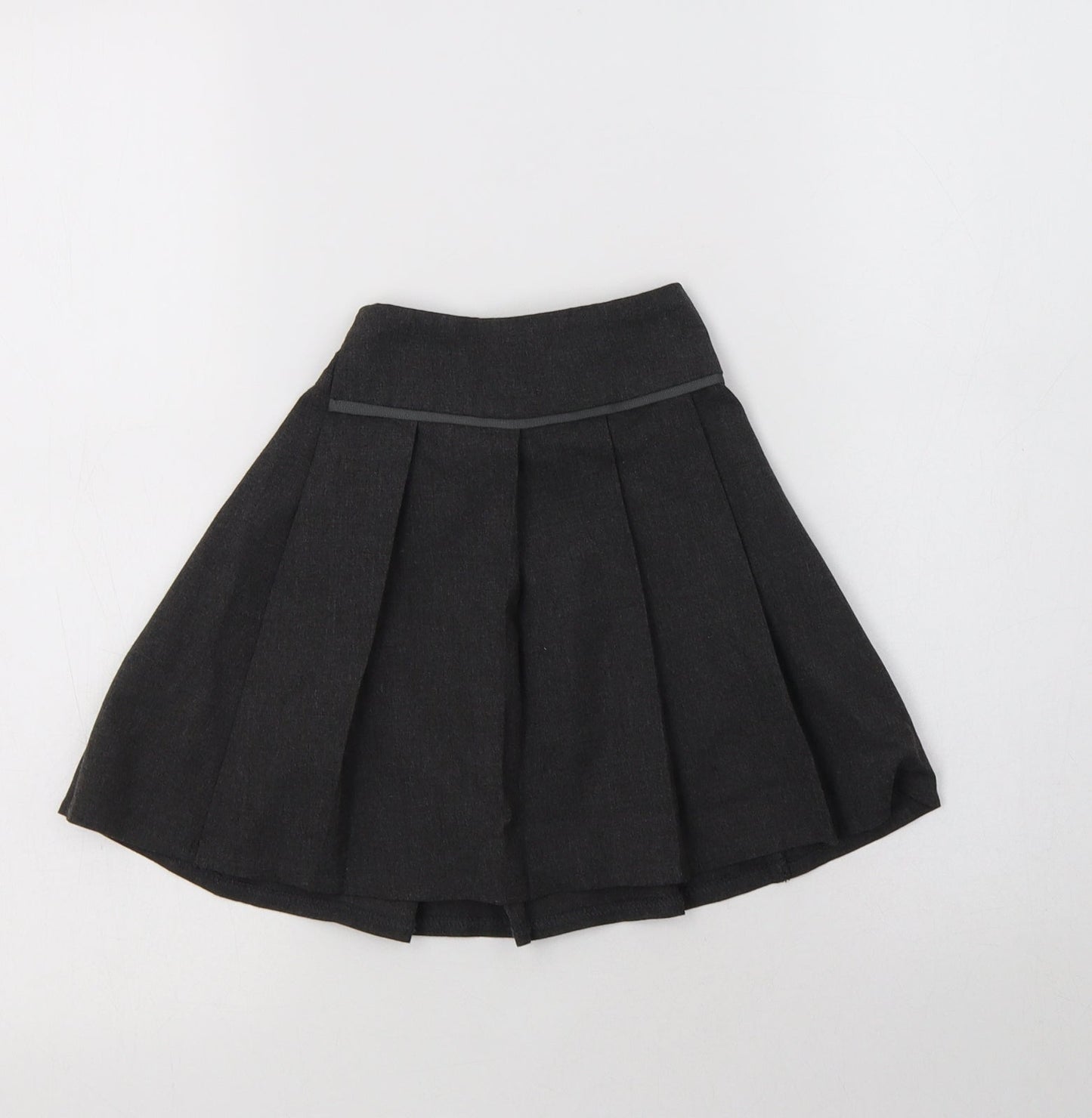 TU Girls Grey  Polyester Pettiskirt Skirt Size 4 Years  Regular Button - School Wear
