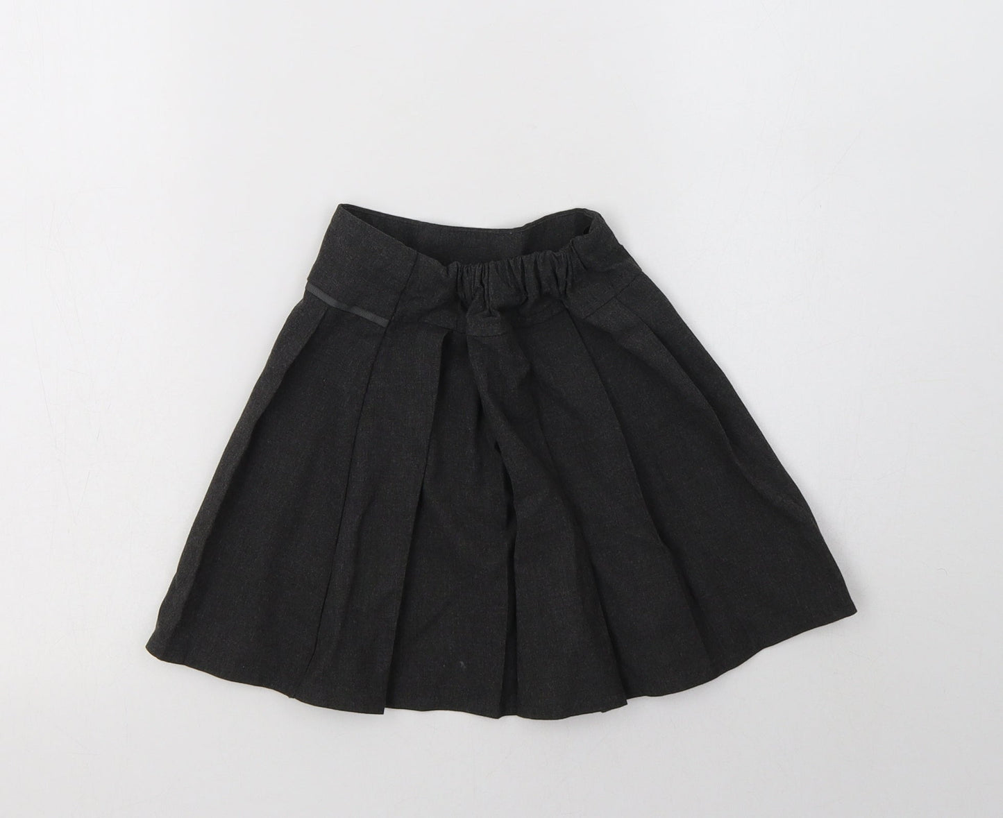 TU Girls Grey  Polyester Pettiskirt Skirt Size 4 Years  Regular Button - School Wear
