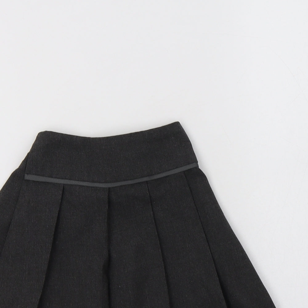 TU Girls Grey  Polyester Pettiskirt Skirt Size 4 Years  Regular Button - School Wear