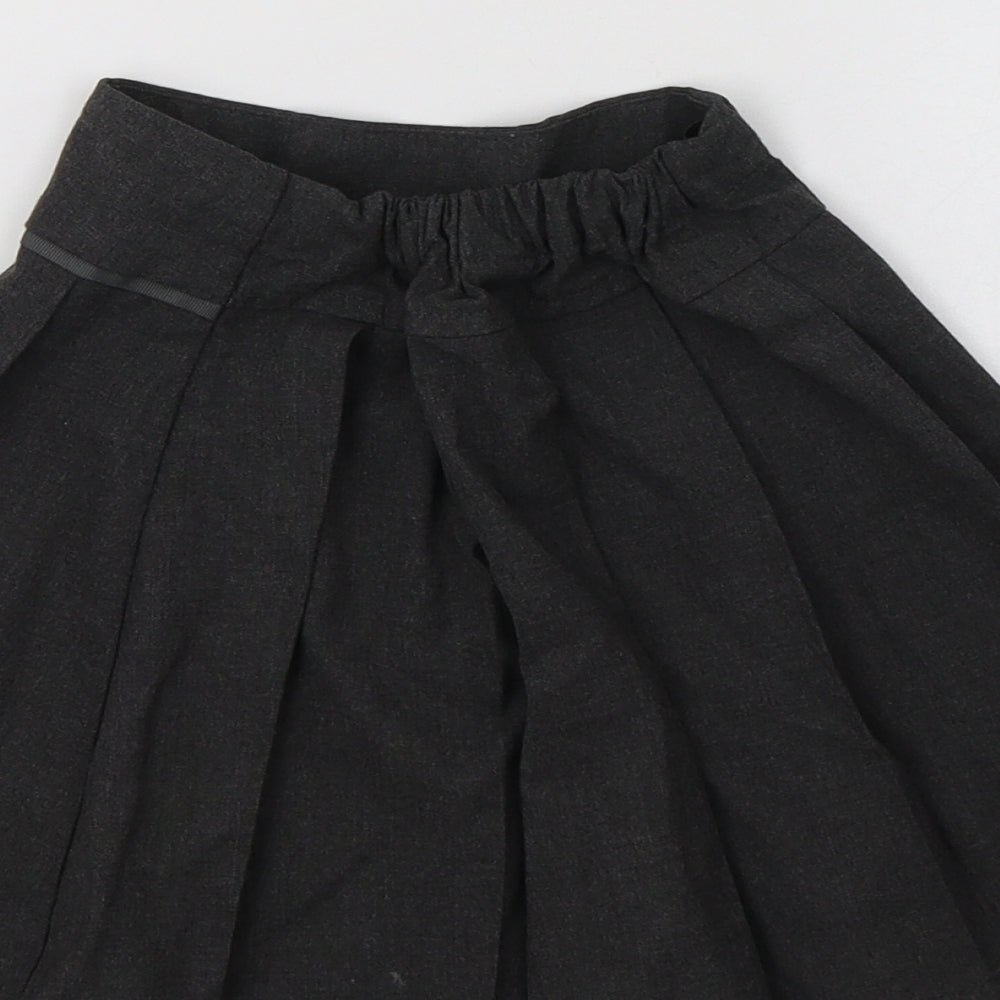 TU Girls Grey  Polyester Pettiskirt Skirt Size 4 Years  Regular Button - School Wear