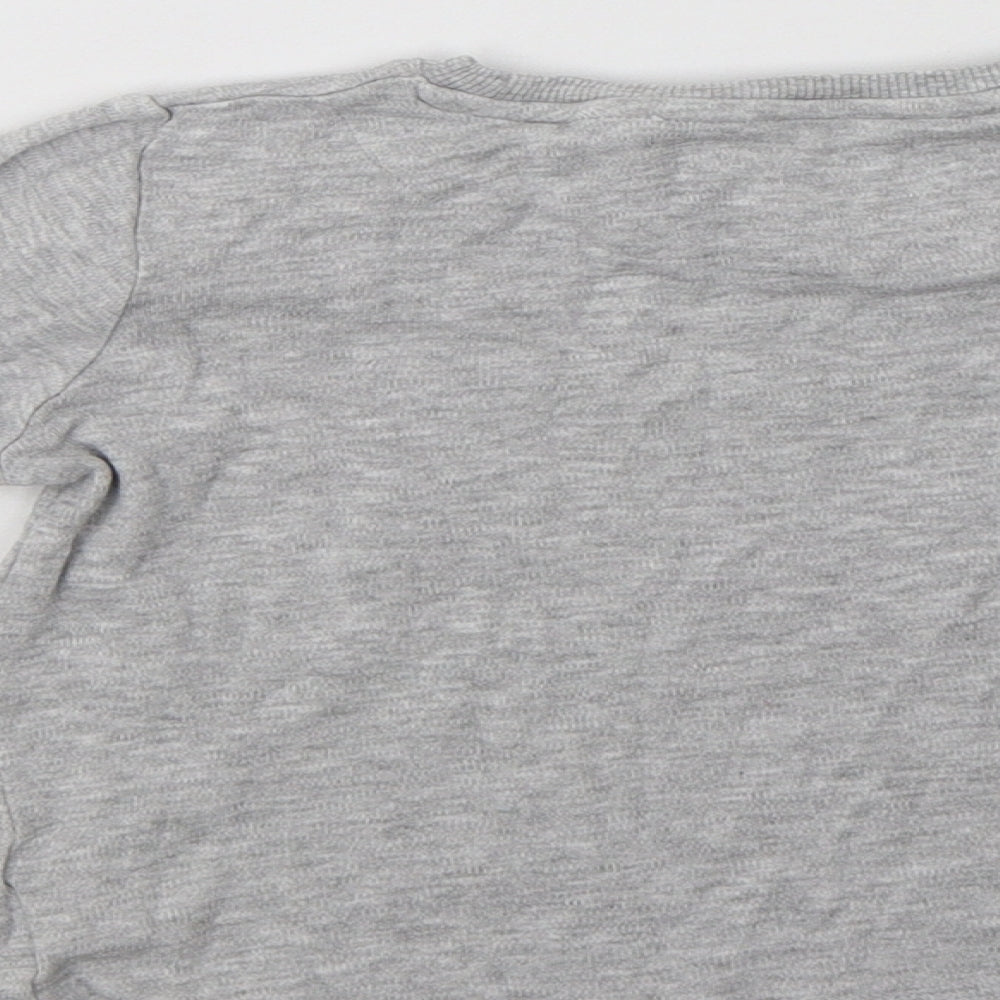 Brand and care label for Next girls’ grey cotton pullover sweatshirt, size 5, years - eid mubarak