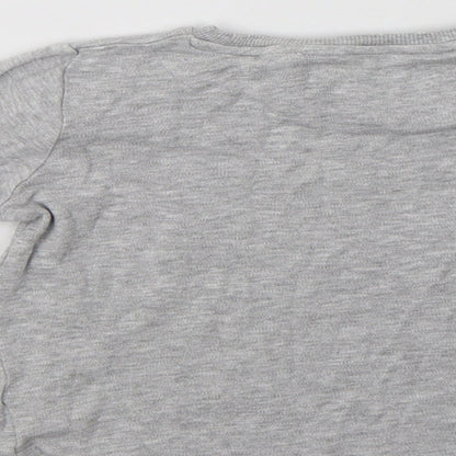 Brand and care label for Next girls’ grey cotton pullover sweatshirt, size 5, years - eid mubarak