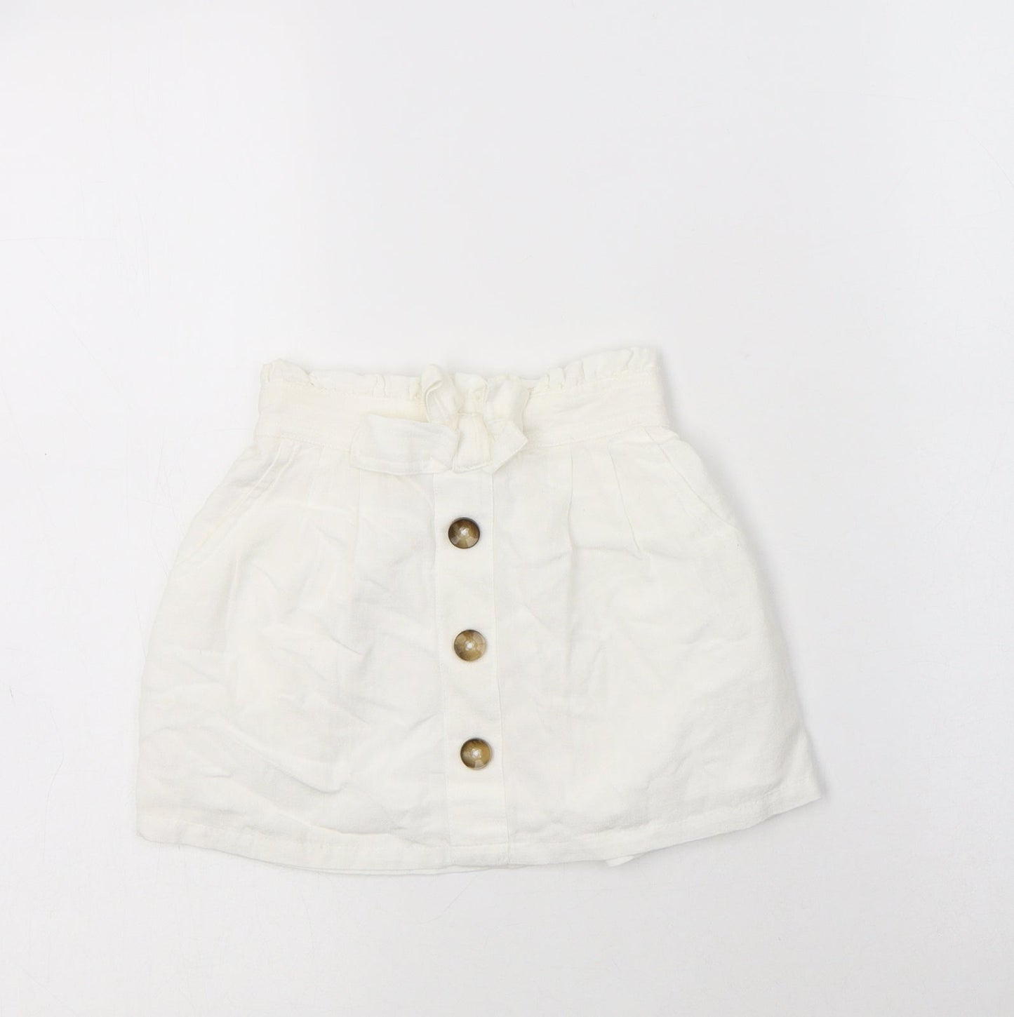TU Girls White  Viscose A-Line Skirt Size 3 Years  Regular