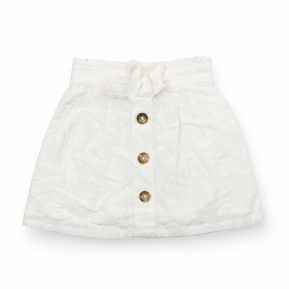 Front view of Tu girls’ white viscose a-line skirt, size 3, years regular