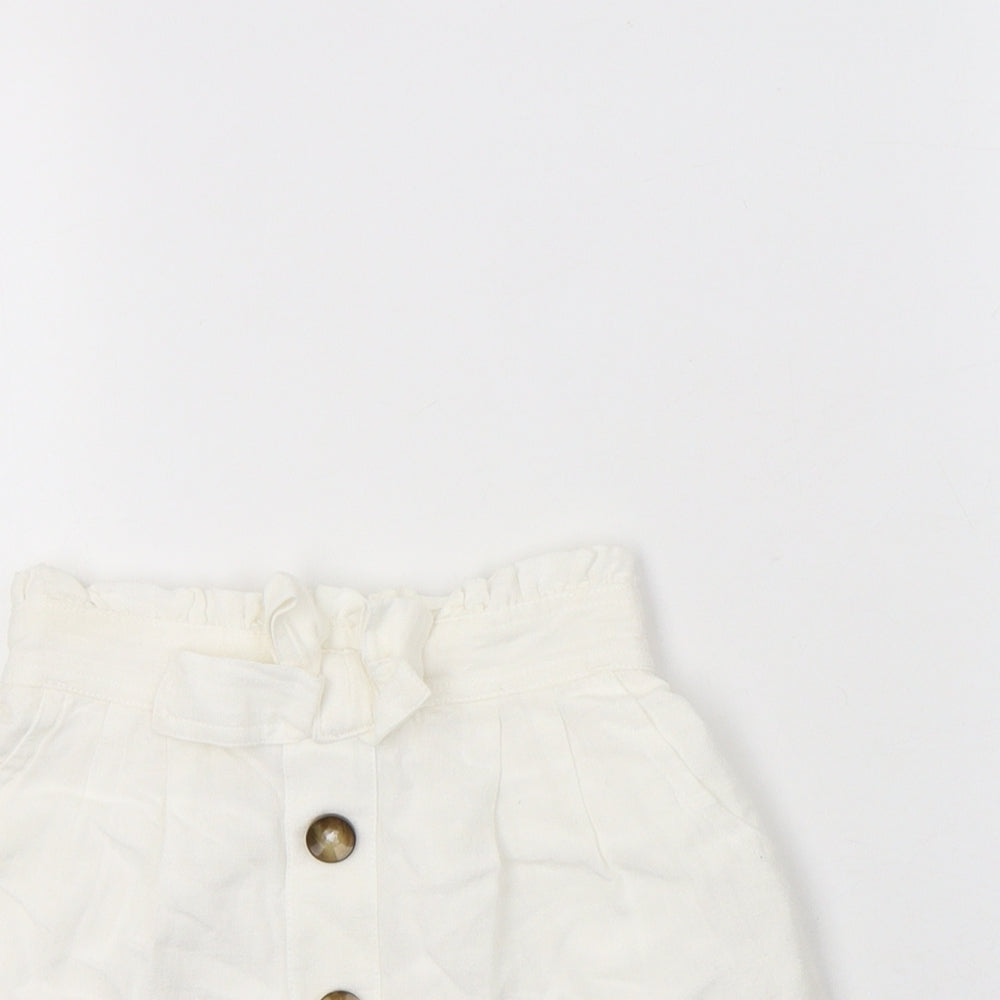 TU Girls White  Viscose A-Line Skirt Size 3 Years  Regular