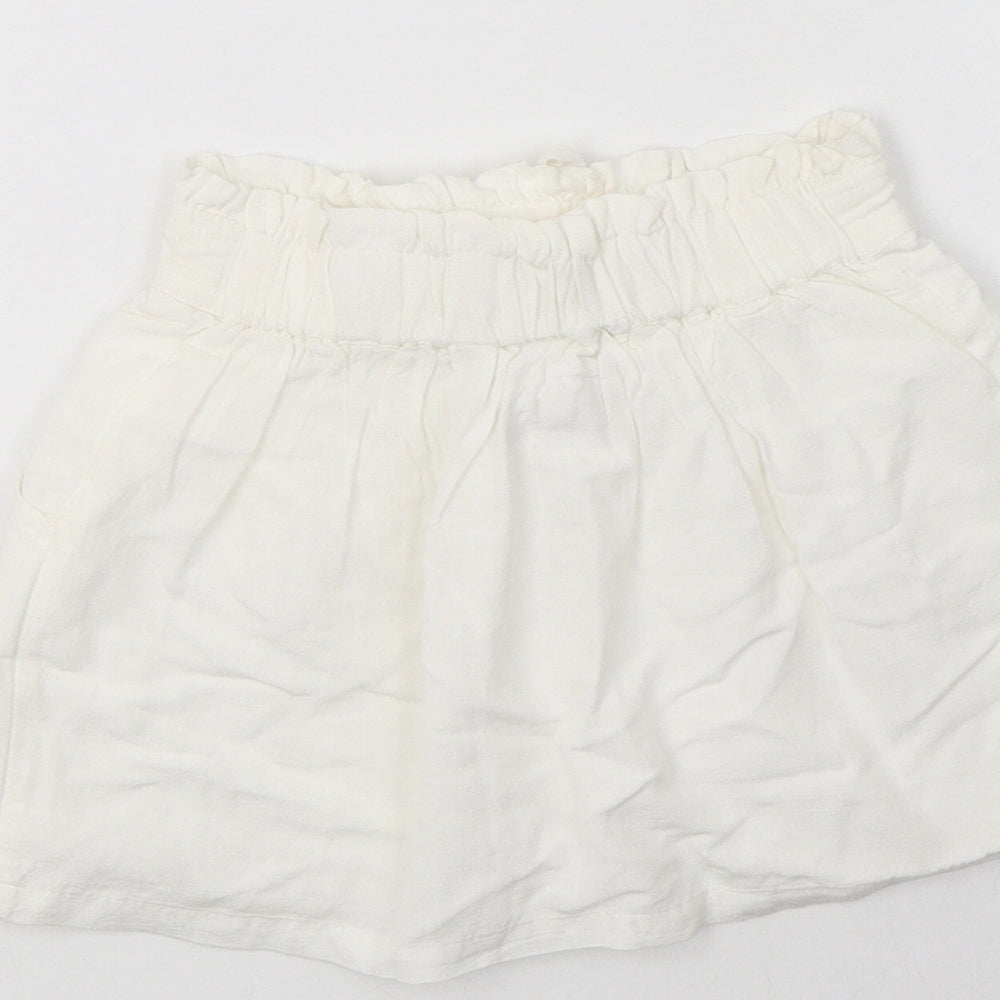 TU Girls White  Viscose A-Line Skirt Size 3 Years  Regular