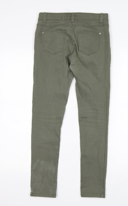 Denim Co Girls Green  Cotton Skinny Jeans Size 10-11 Years  Regular