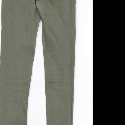 Denim Co Girls Green  Cotton Skinny Jeans Size 10-11 Years  Regular