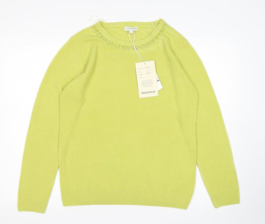 Womens UK Size M Paramour Green Pullover Jumper