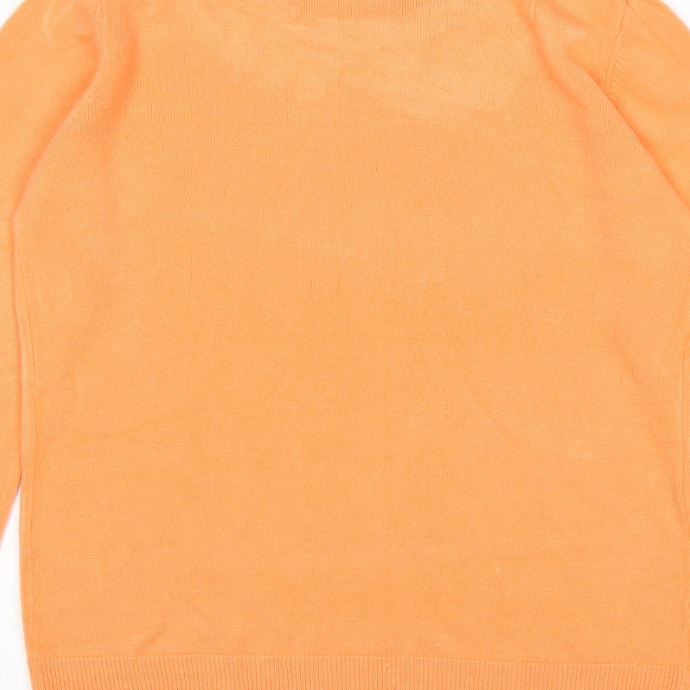 Womens UK Size M Paramour Orange Pullover Jumper